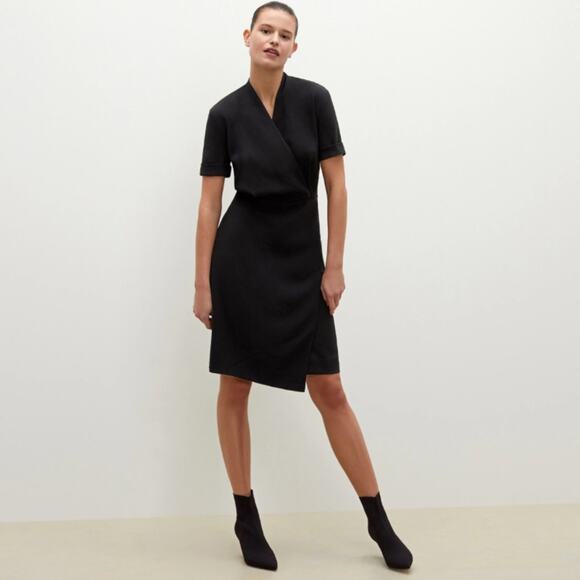 $265 M.M. LaFleur The Tory Dress Black Crepe Size 0 - Picture 4 of 16